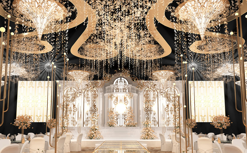 磐安花木兰喜事汇金色大厅效果展示